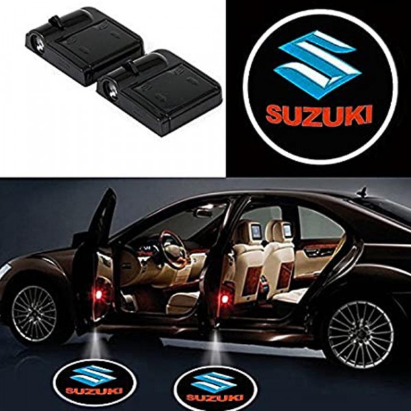 Безжични SUZUKI странични светлини за врата на кола, 2 броя, LED лого
